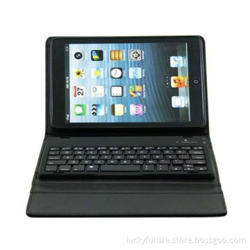 Detachable Wireless Bluetooth V3.0 59-Key Plastic Keyboard with PU Leather Case, for iPad Mini